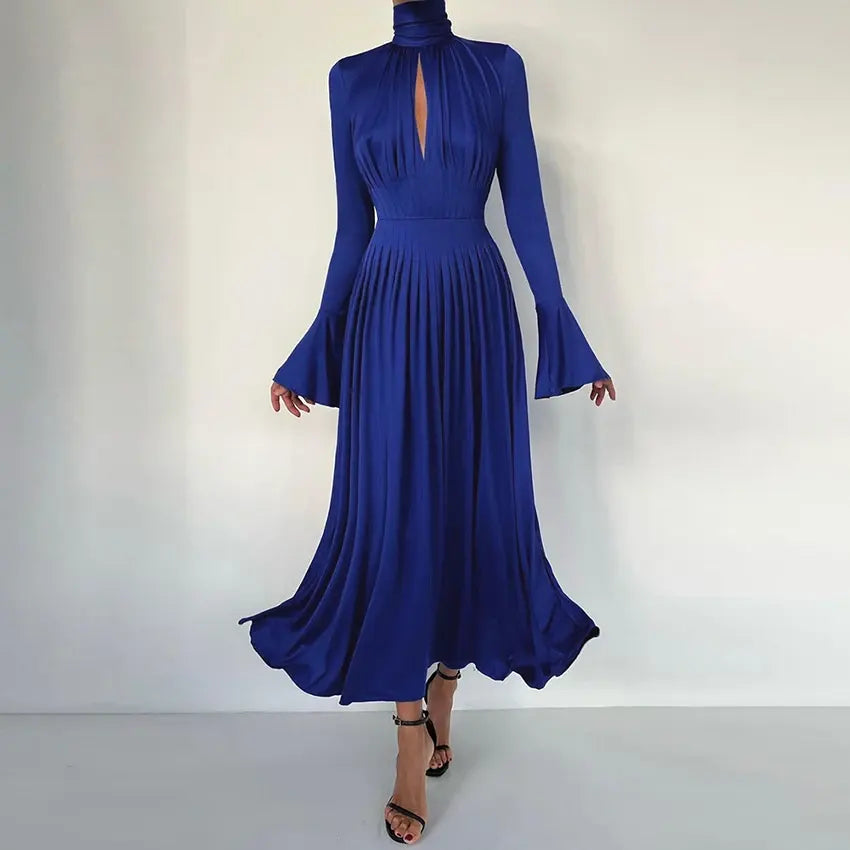Robe Bleue Plissée Bleu chez My Store