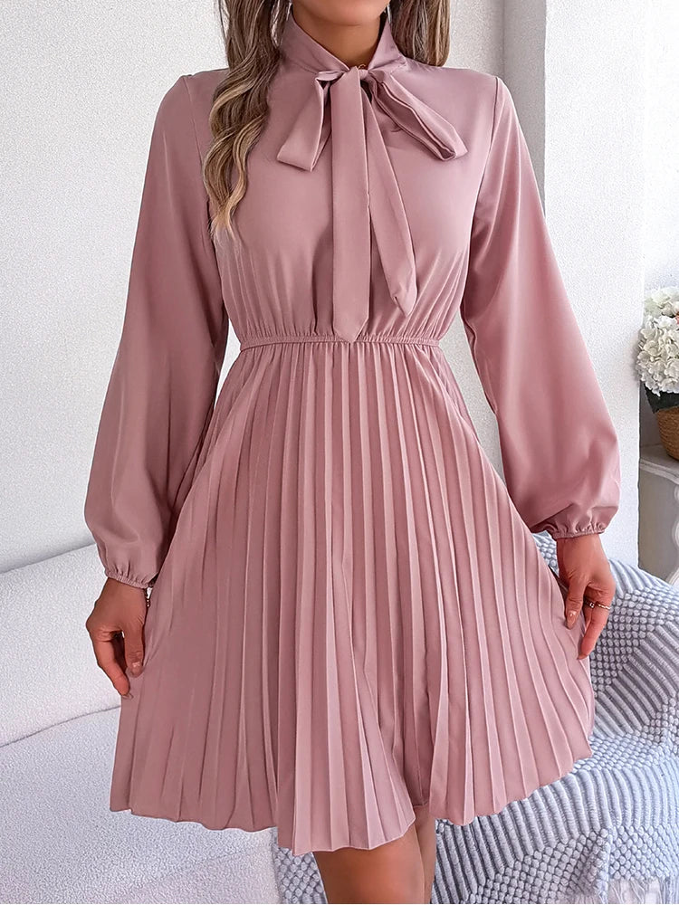 Robe Plissée Rose Poudré Rose chez My Store