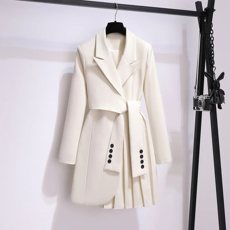 Robe Blazer Plissée Beige chez My Store