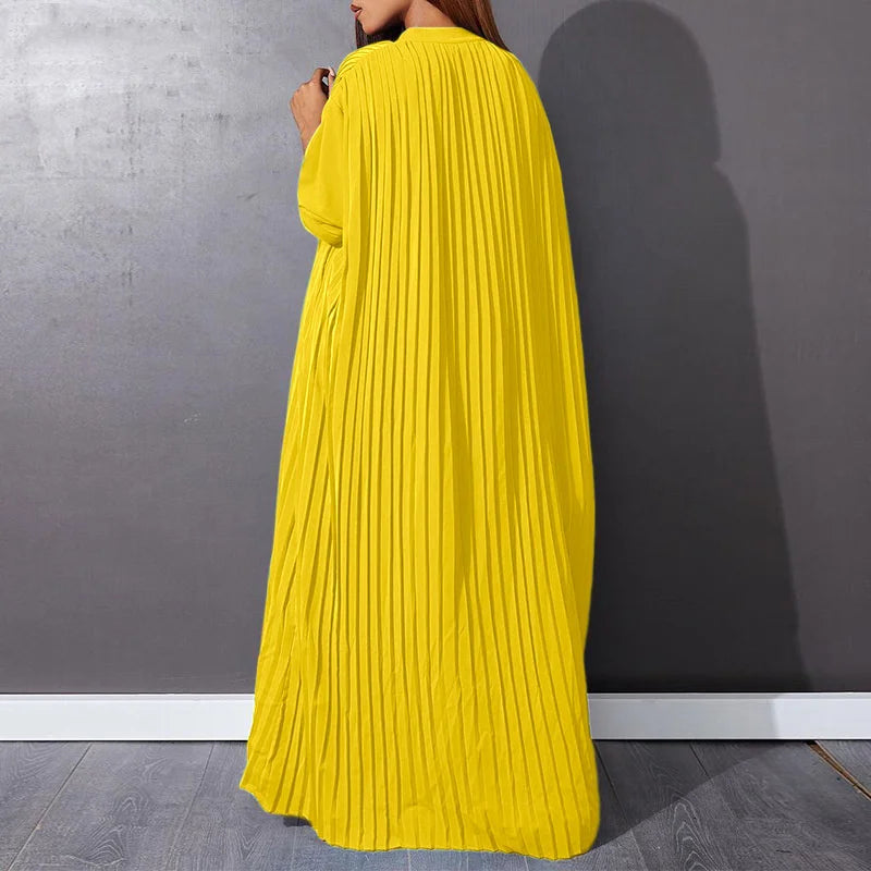 Robe Longue Plissée Manche Longue chez My Store