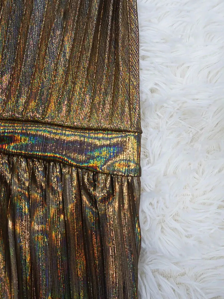 Robe Plissée Dorée chez My Store