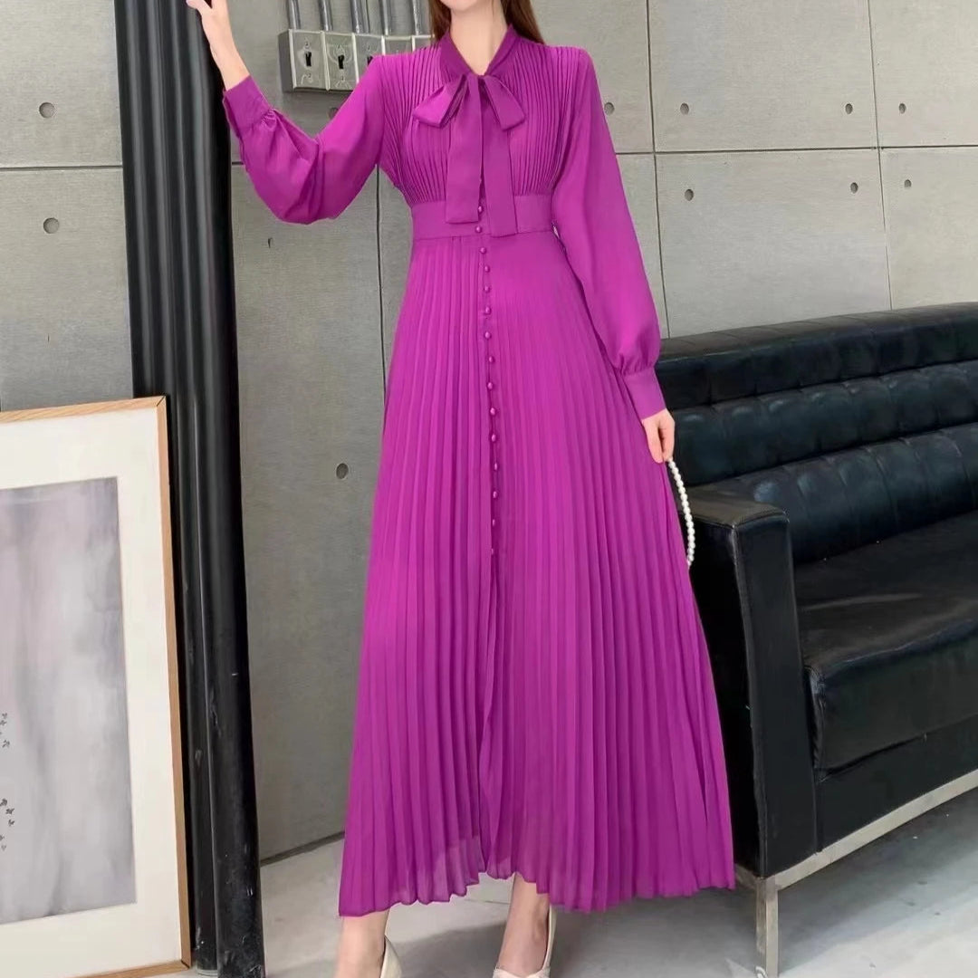 Robe Plissée Tendance VIOLET Taille Unique chez My Store