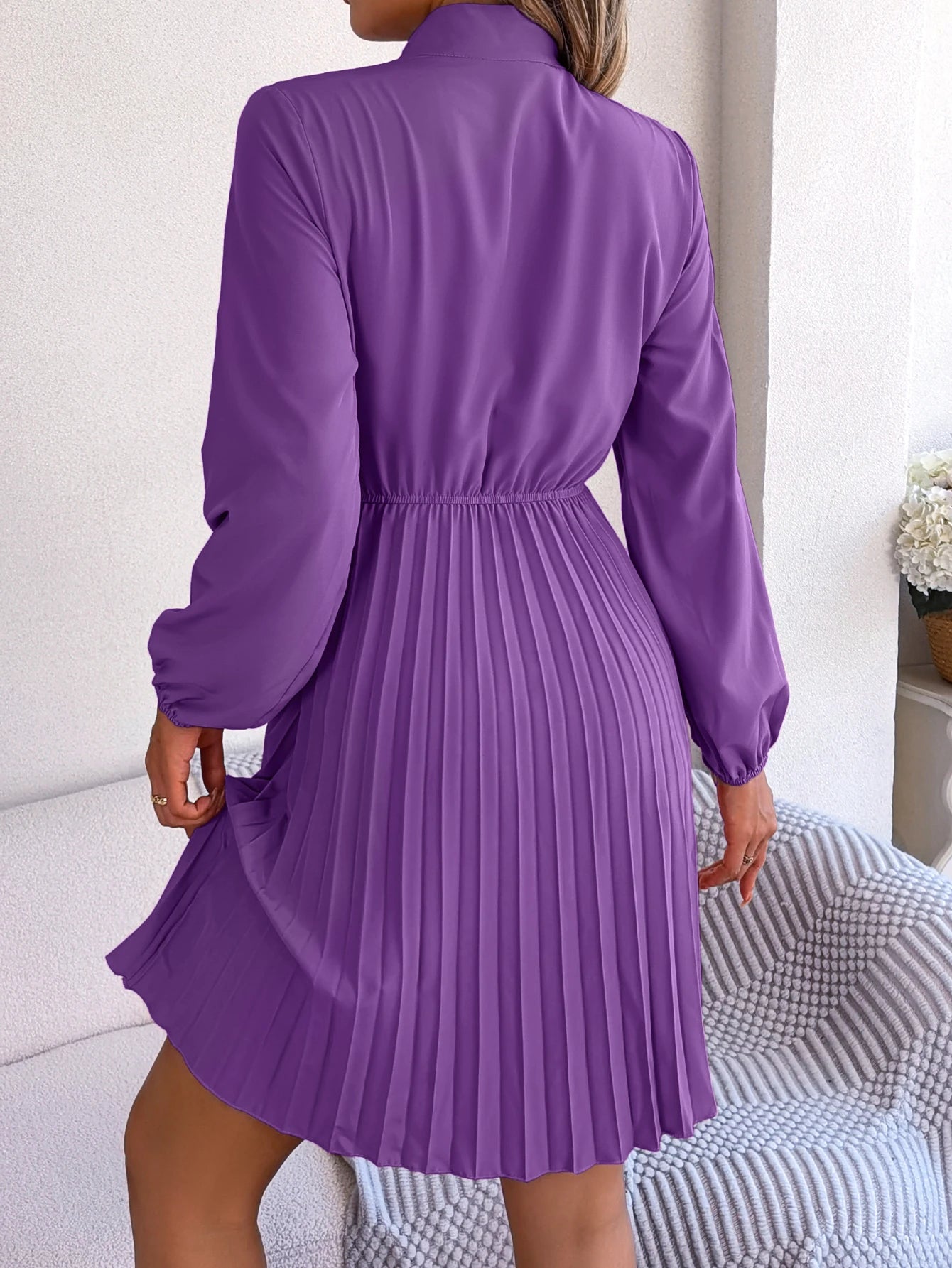 Robe Plissée Violette chez My Store