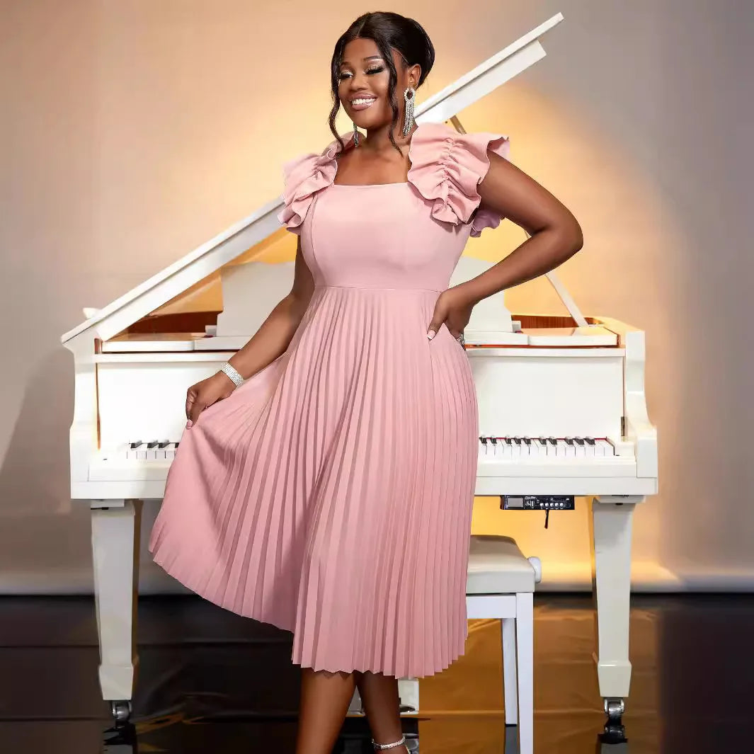 Robe Plissée Rose Rose chez My Store