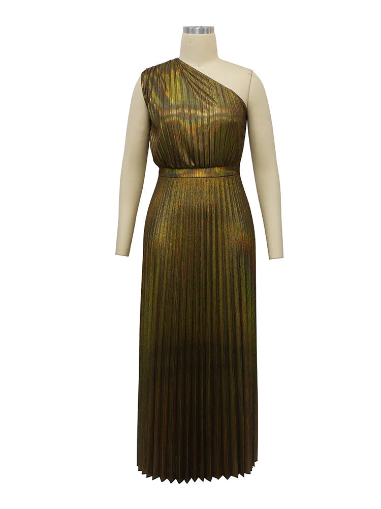 Robe Plissée Dorée chez My Store