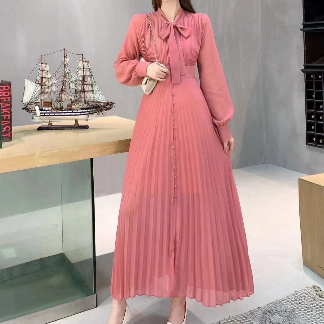 Robe Plissée Tendance Rose Taille Unique chez My Store