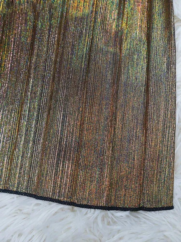 Robe Plissée Dorée chez My Store