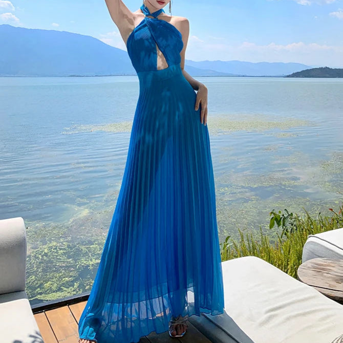 Robe Plissée En Mousseline chez My Store