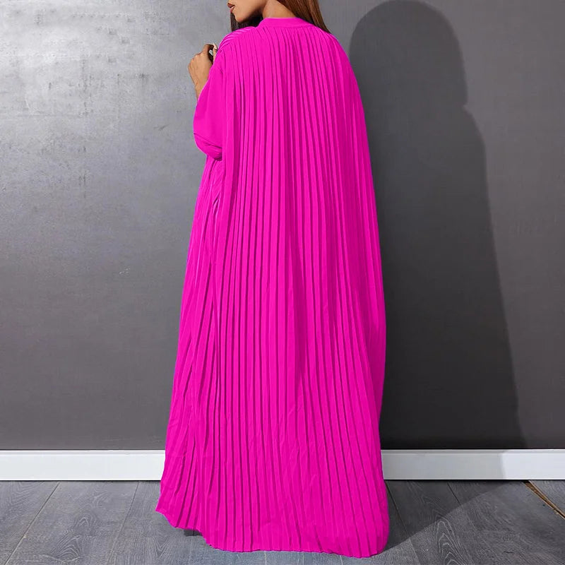 Robe Longue Plissée Manche Longue chez My Store
