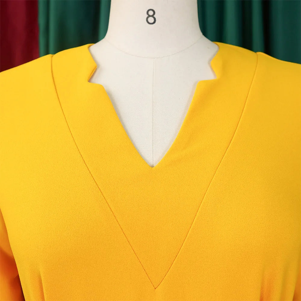 Robe Jaune Plissée chez My Store