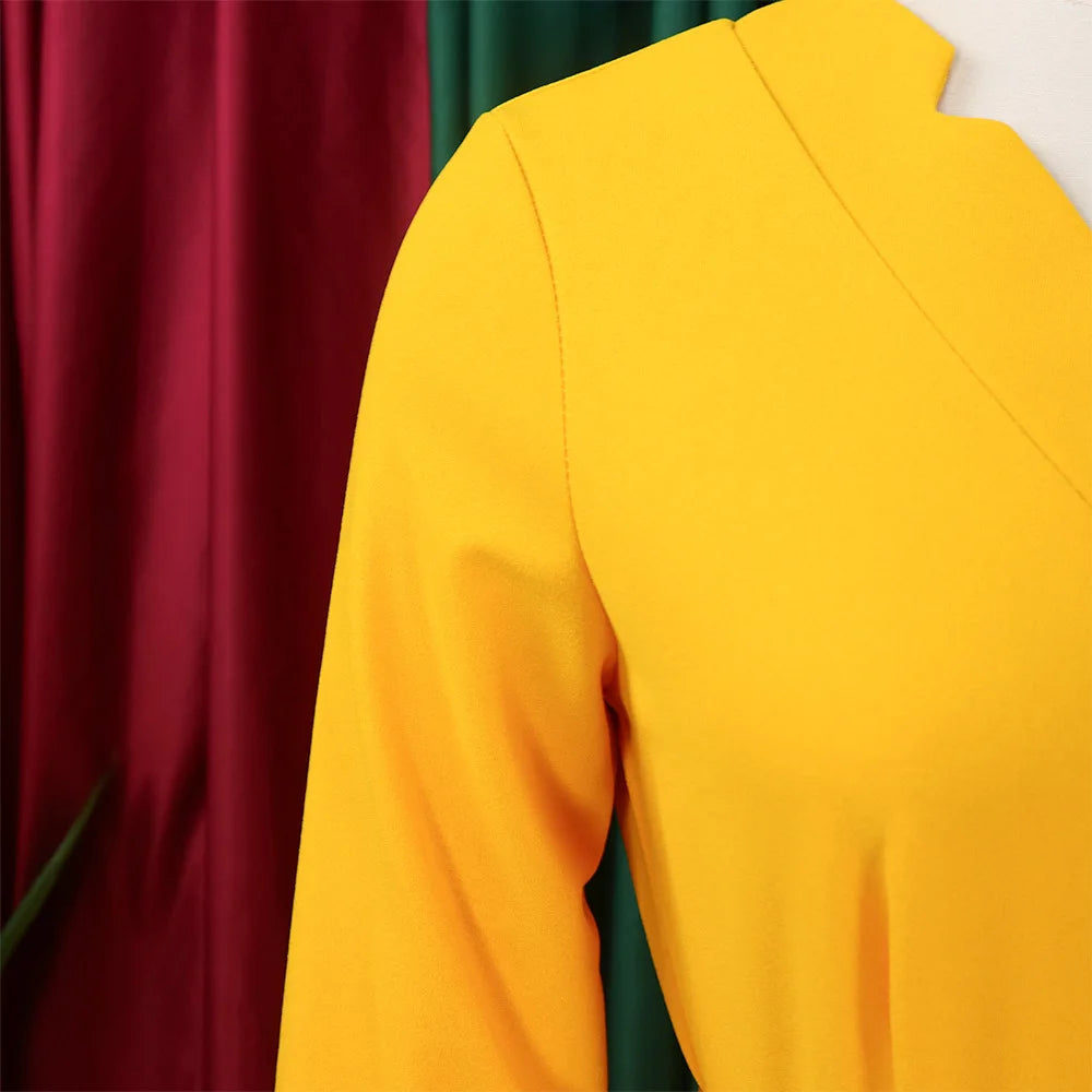 Robe Jaune Plissée chez My Store