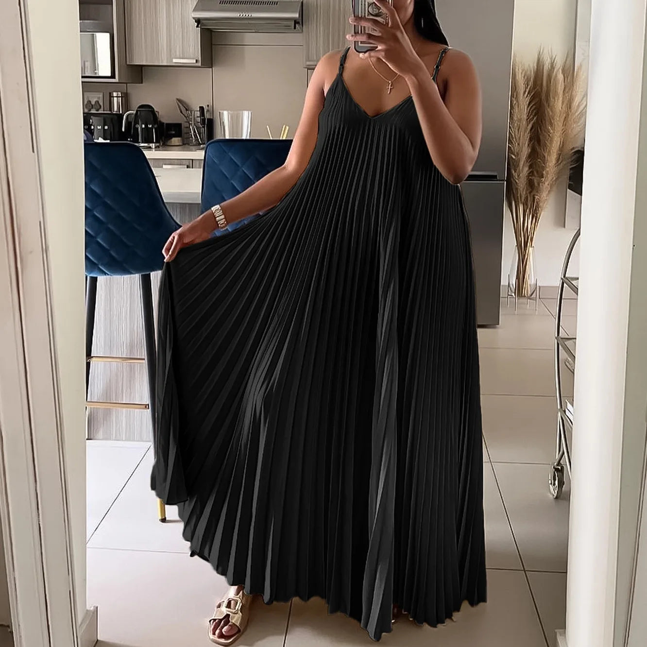 Robe Plissée Soleil Noir chez My Store