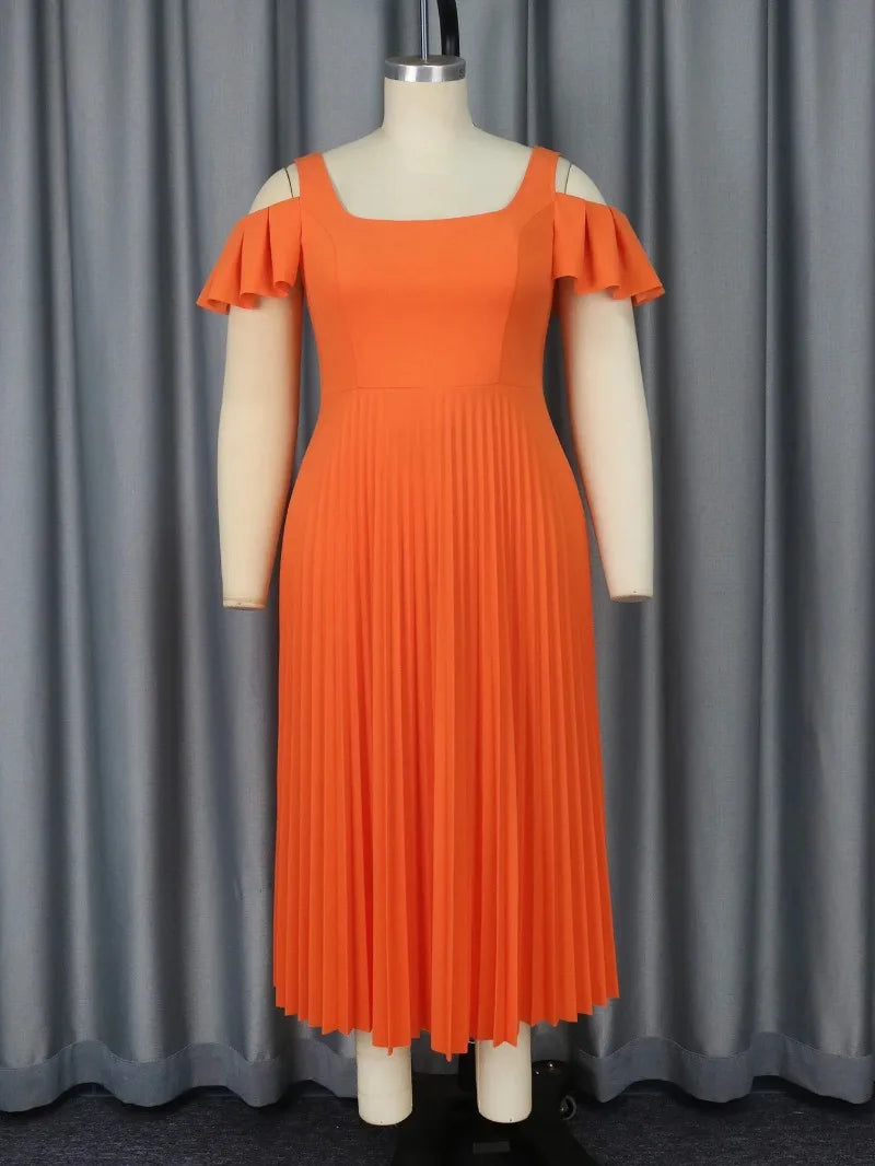 Robe Plissée Orange chez My Store