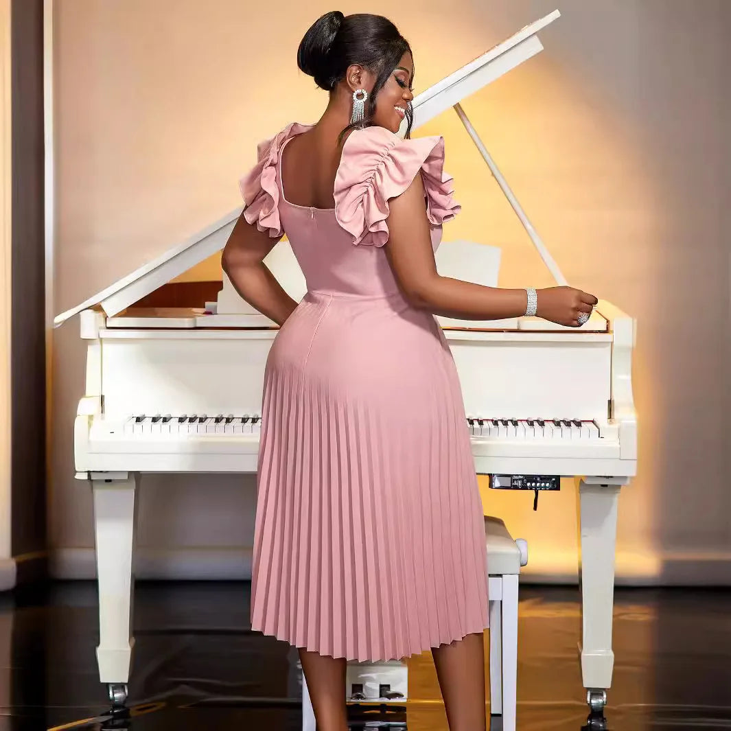 Robe Plissée Rose chez My Store