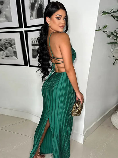 Robe Satin Plissée chez ma-robe-plissee.com