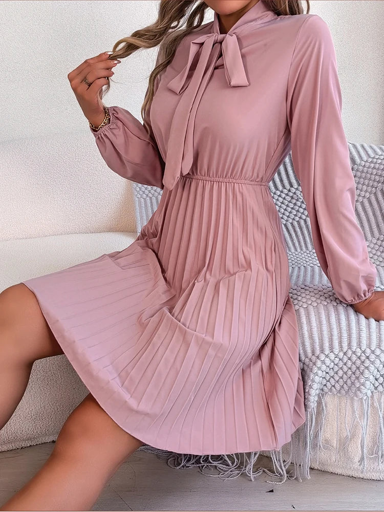 Robe Plissée Rose Poudré - ma-robe-plissee.com