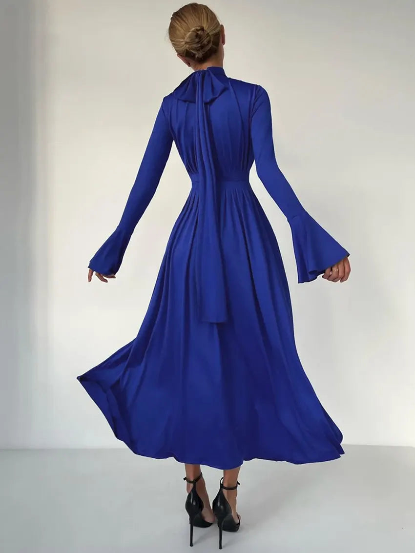 Robe Bleue Plissée - ma-robe-plissee.com