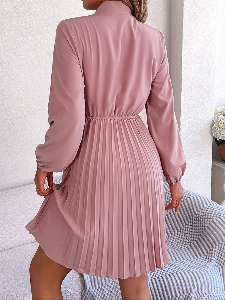 Robe Plissée Rose Poudré - ma-robe-plissee.com