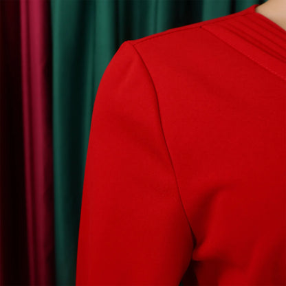 Robe Rouge Plissée - ma-robe-plissee.com