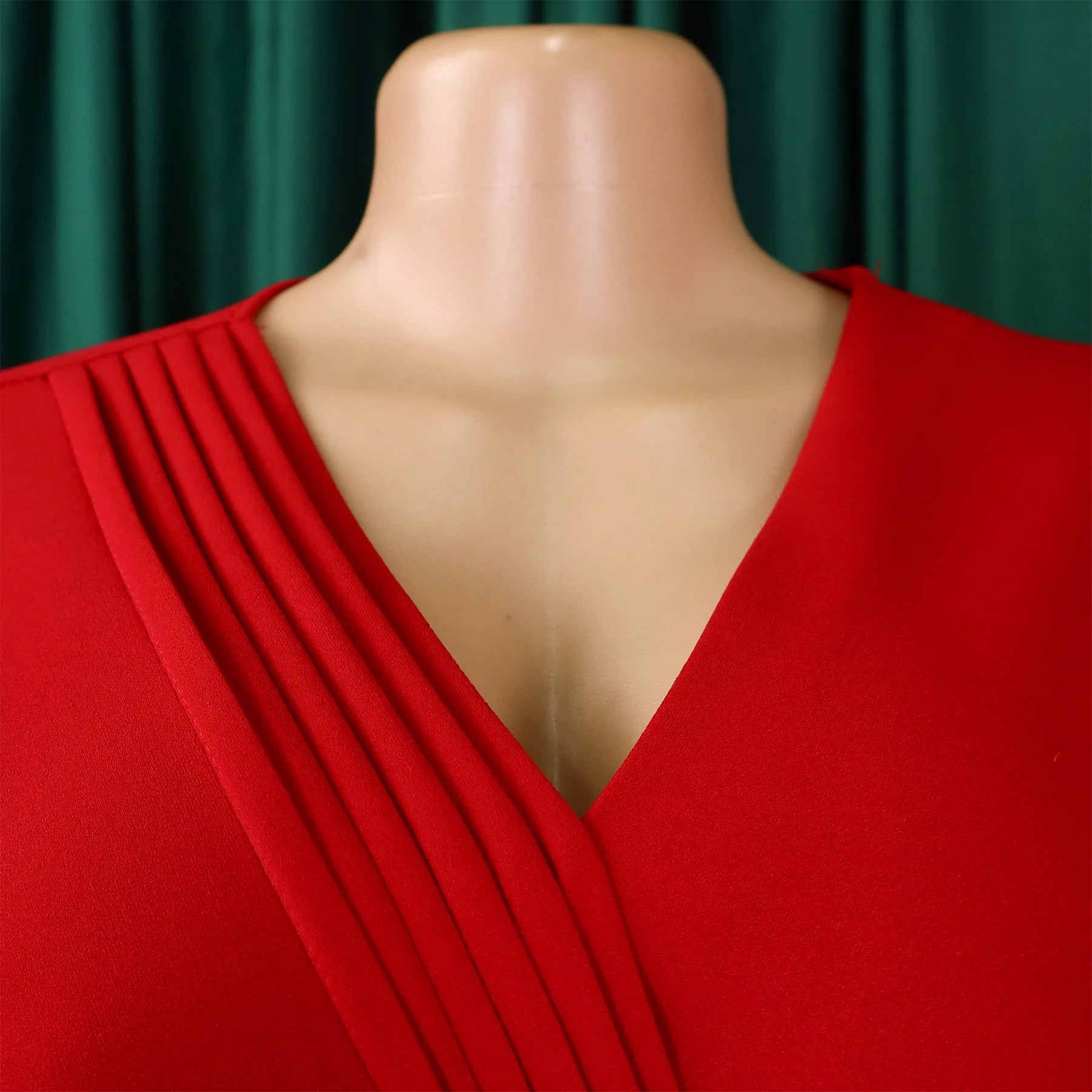 Robe Rouge Plissée - ma-robe-plissee.com