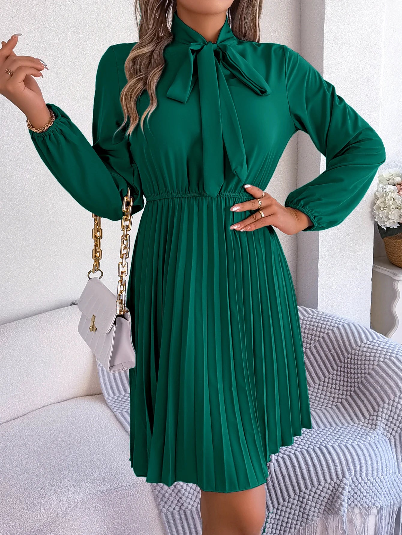 Robe Plissée Verte - ma-robe-plissee.com