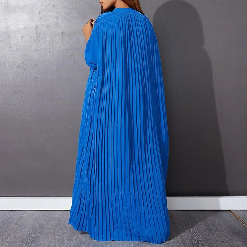 Robe Longue Plissée Manche Longue - ma-robe-plissee.com