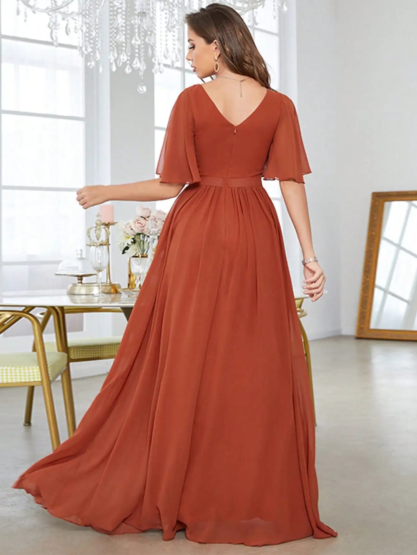 Robe Plissée Terracotta - ma-robe-plissee.com