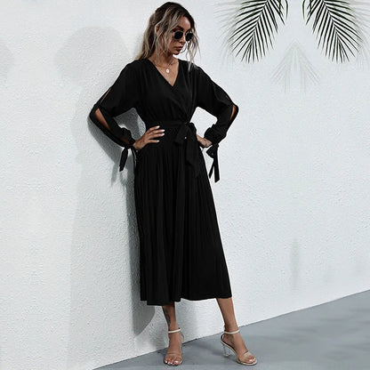 Robe Plissée Manche Longue - ma-robe-plissee.com