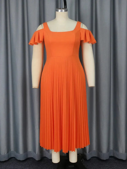 Robe Plissée Orange - ma-robe-plissee.com